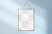 Picture frame png mockup, realistic wall home decor