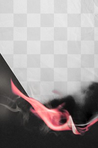 Burning paper png mockup, realistic poster design space