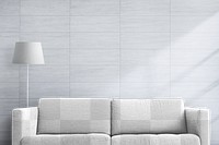 Home couch png mockup, transparent living room furniture