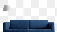 Blue sofa png, living room furniture