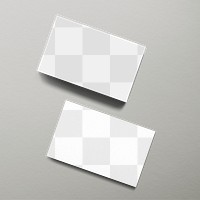 Business card png mockup, transparent design