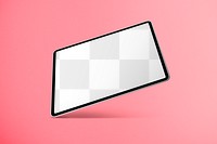 Tablet screen png mockup, transparent design space