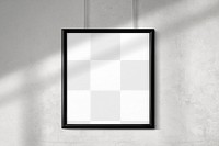 Picture frame png mockup, realistic wall home decor