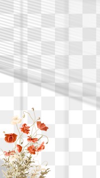 Background png, flower aesthetic, shadow transparent background