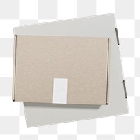 Paper box package png sticker, isolated object in transparent background