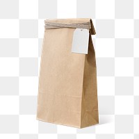 Paper bag png sticker, isolated object, transparent background