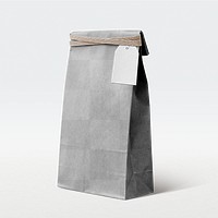 Paper bag png mockup, transparent design 