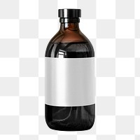 Glass bottle png sticker, spa & beauty product packaging