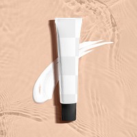 Skincare tube png mockup, beauty product packaging