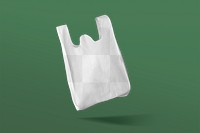 White grocery bag png mockup transparent design