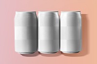 Beverage can png mockup, transparent design 