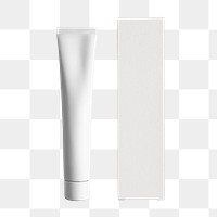 Skincare tube png, beauty product packaging in transparent background