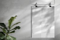 Png poster mockup, transparent hanging wall art