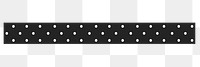 Black brush stroke png polka dots pattern
