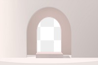 Aesthetic png product display, transparent window