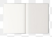 Open book png, blank design on transparent background