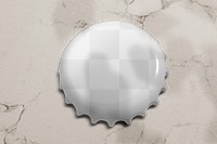 Bottle cap png mockup, transparent design