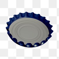 Bottle cap png, back design, isolated object on transparent background