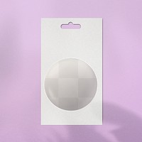 Pin badge mockup png, blank design accessory