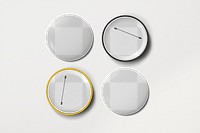 Pin transparent mockups png badges, blank accessories