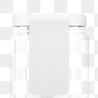 Blank label png, empty jar on transparent background