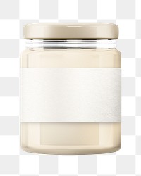 Vanilla sauce png jar with blank label