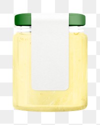 Lemon jelly png jar with blank label
