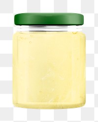 Lemon marmalade png jar, transparent background