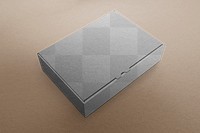 Paper box png mockup, transparent packaging 