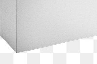 White paper box png packaging on transparent background