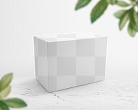 Box png mockup, transparent packaging