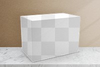 Paper box png mockup, transparent packaging 