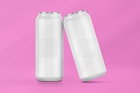 Soft drink can png mockup, beverage packaging