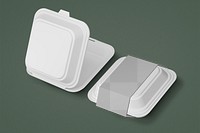 Takeout container mockup png transparent, waist band, food packaging for small business