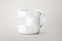 Ceramic mug png mockup, minimal kitchenware