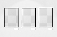 Frames mockup png transparent, wall decoration