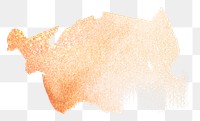 Aesthetic png glitter sticker, orange watercolor graphic