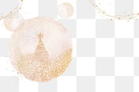 Christmas ball png transparent background, watercolor glitter design