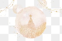 Christmas png transparent background, watercolor glitter design