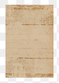 Brown vintage poster png, eco stationery with blank space on transparent background