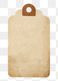 Blank clothing png tag, fashion business branding on transparent background