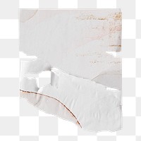 Torn glued png poster, abstract wall decoration with blank space on transparent background