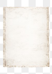 White vintage png poster, blank space, wall decoration on transparent background