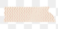 Zig-zag washi tape png sticker, pattern stationery on transparent background