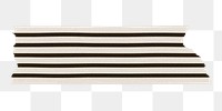 Stripe washi tape png sticker, beige pattern on transparent background