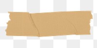 Stripe washi tape png sticker, brown pattern on transparent background