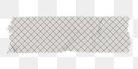 Washi tape png sticker, gray crosshatch pattern collage element