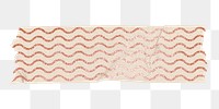 Wave png washi tape clipart, pattern stationery on transparent background