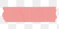 Stripe washi tape png sticker, pink pattern on transparent background