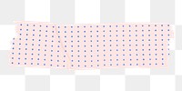 Polka dot png washi tape clipart, pink pattern on transparent background